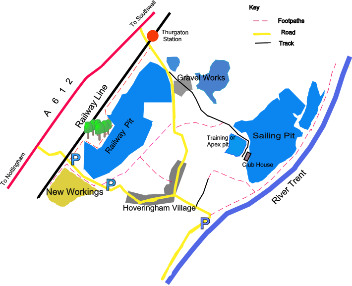 Hoveringham Sketch map